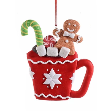 Karácsonyi mézeskalácsos mézi karácsonyfadísz, 10×11,5 cm