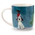 Kép 4/6 - Karácsonyi kutya&amp;vörösbegy porcelán bögre